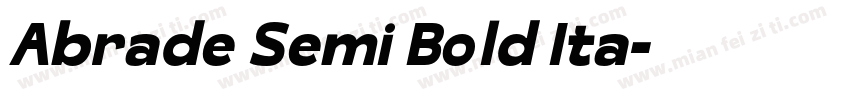 Abrade Semi Bold Ita字体转换